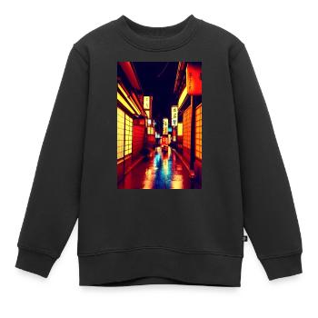 Rue 1 - Sweat Premium enfant bio - noir - Devant - AI Model Kid Female (0cm)