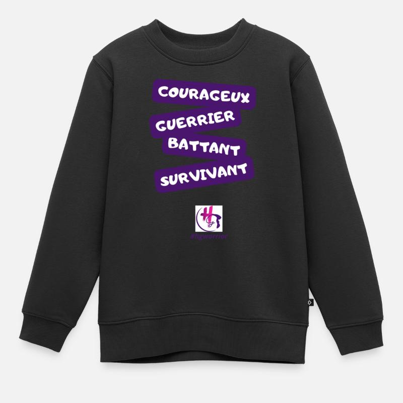 Design avec message garçon - Sweat Premium enfant bio - noir