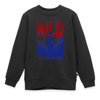 Wilder Naturabenteurer - Kinder Premium Organic Sweatshirt - Schwarz - Vorne - AI Model Kid Female (0cm)