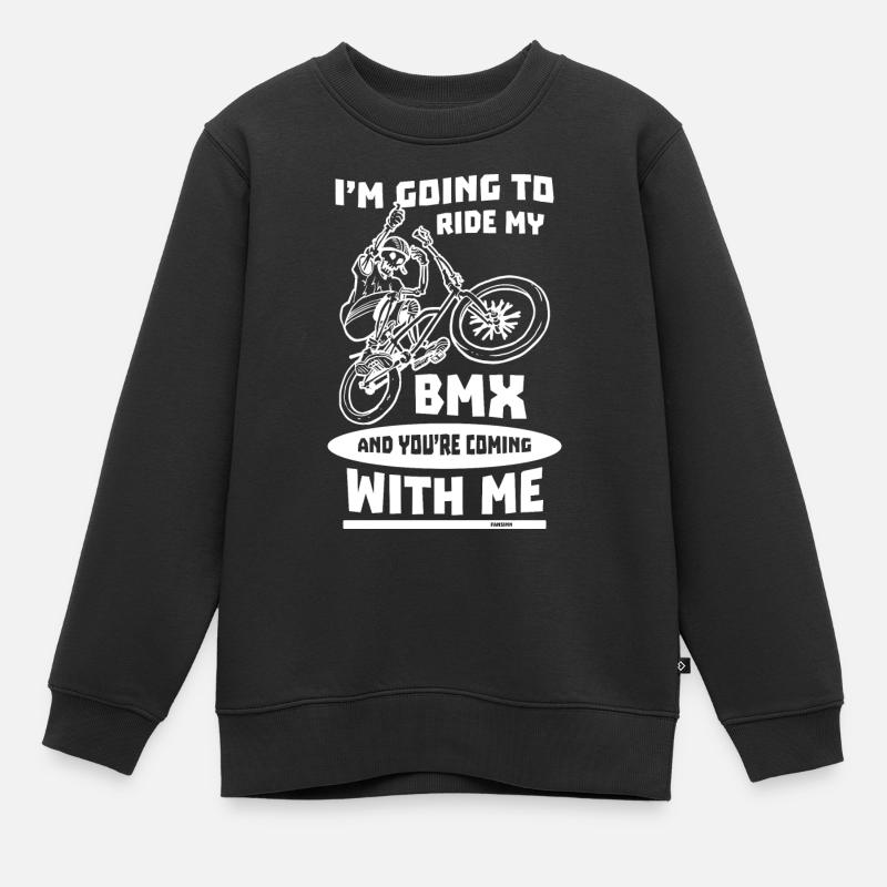 Le BMX - Sweat Premium enfant bio - noir