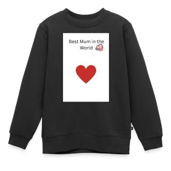 mum - Kinder Premium Organic Sweatshirt - Schwarz - Vorne - AI Model Kid Female (0cm)