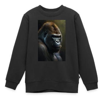 Gorilla Monkey Cool - Sweat Premium enfant bio - noir - Devant - AI Model Kid Female (0cm)