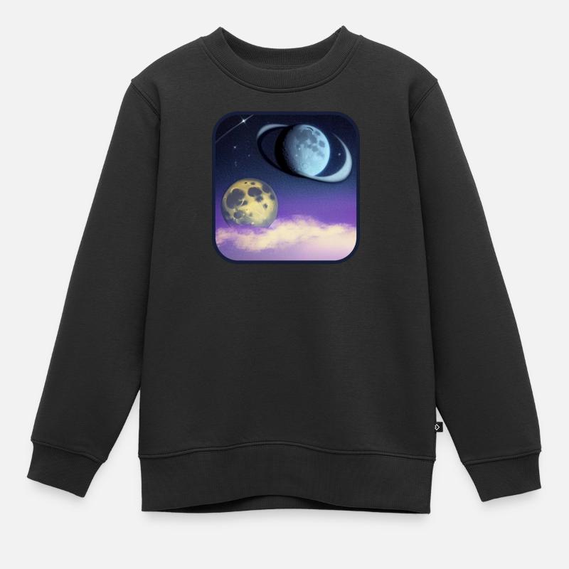 2 planètes - Sweat Premium enfant bio - noir