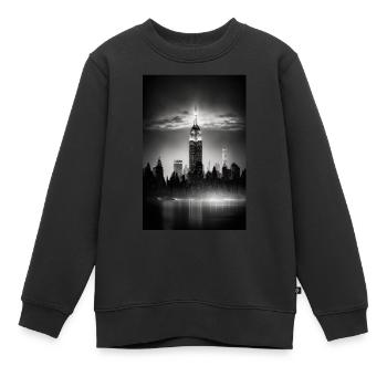New York Skyline NYC - Sweat Premium enfant bio - noir - Devant - AI Model Kid Female (0cm)