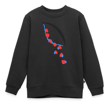 Ojolagrimas Amore - Sweat Premium enfant bio - noir - Devant - AI Model Kid Female (0cm)