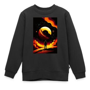 lost in space - Sweat Premium enfant bio - noir - Devant - AI Model Kid Female (0cm)