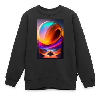 Bunte Kugel - Kinder Premium Organic Sweatshirt - Schwarz - Vorne - AI Model Kid Female (0cm)