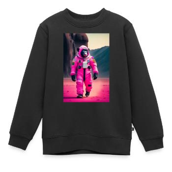 Un chimpanzé dans l’espace - Sweat Premium enfant bio - noir - Devant - AI Model Kid Female (0cm)