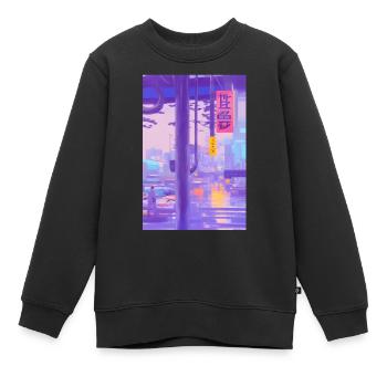 Tokio-Landschaft - Kinder Premium Organic Sweatshirt - Schwarz - Vorne - AI Model Kid Female (0cm)