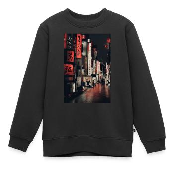 Tokio-Landschaft - Kinder Premium Organic Sweatshirt - Schwarz - Vorne - AI Model Kid Female (0cm)