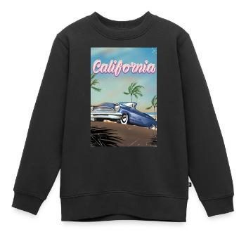 Affiche de voyage en voiture ancienne en Californie - Sweat Premium enfant bio - noir - Devant - AI Model Kid Female (0cm)