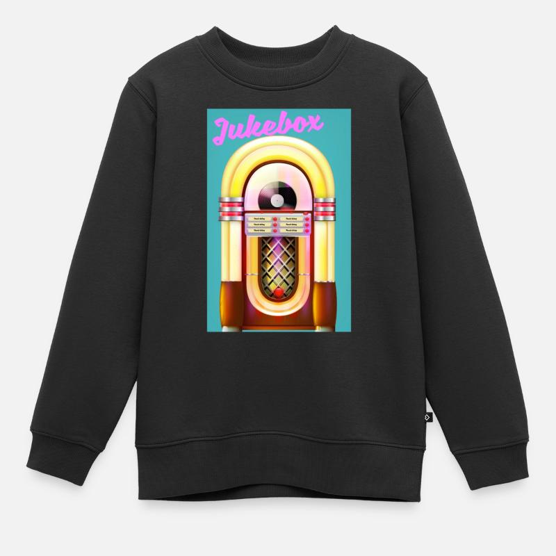 Juke-box des années 1950 - Sweat Premium enfant bio - noir