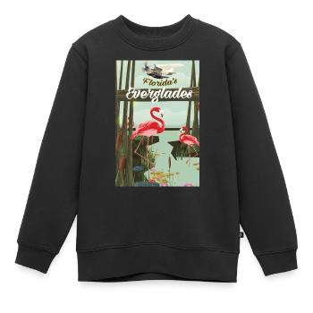 Affiche de voyage Florda dans les Everglades - Sweat Premium enfant bio - noir - Devant - AI Model Kid Female (0cm)