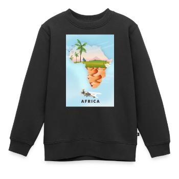 Karte von Afrika - Kinder Premium Organic Sweatshirt - Schwarz - Vorne - AI Model Kid Female (0cm)
