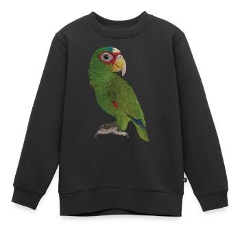 Der Blässstirnpapagei - Kinder Premium Organic Sweatshirt - Schwarz - Vorne - AI Model Kid Female (0cm)