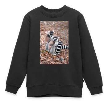 Lémurien à queue annelée (en allemand Katta) Lémurien catta - Sweat Premium enfant bio - noir - Devant - AI Model Kid Female (0cm)