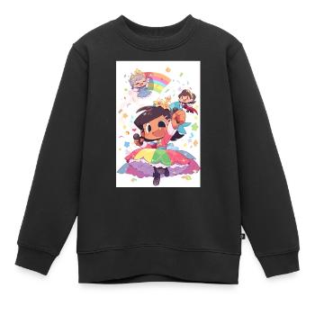 Diverse Pride Trio : Célébrer l’amitié et - Sweat Premium enfant bio - noir - Devant - AI Model Kid Female (0cm)