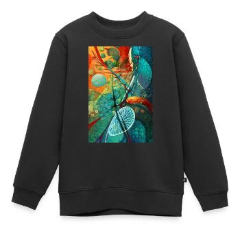 BioTech Fusion : tournée vers l’avenir - Sweat Premium enfant bio - noir - Devant - AI Model Kid Female (0cm)