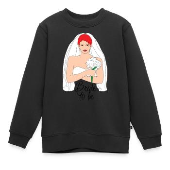bride to be rot 2 - Kinder Premium Organic Sweatshirt - Schwarz - Vorne - AI Model Kid Female (0cm)