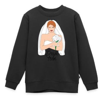 bride tribe braun 2 - Kinder Premium Organic Sweatshirt - Schwarz - Vorne - AI Model Kid Female (0cm)