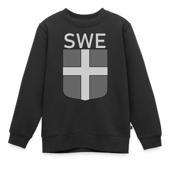 Bouclier tactique de l’ENG - Sweat Premium enfant bio - noir - Devant - AI Model Kid Female (0cm)