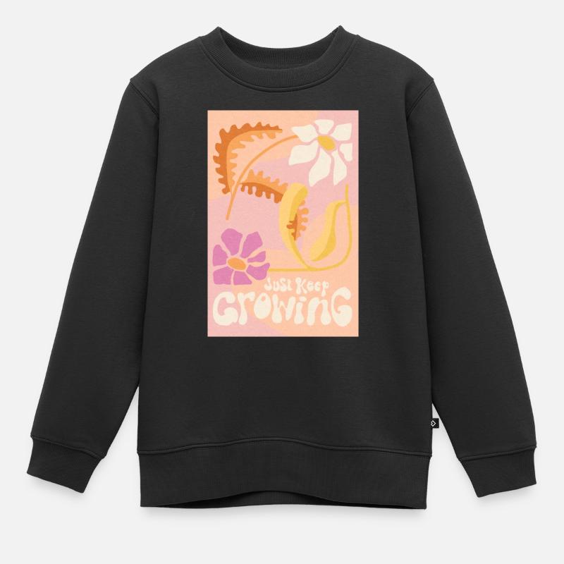 Just keep growing - Sweat Premium enfant bio - noir