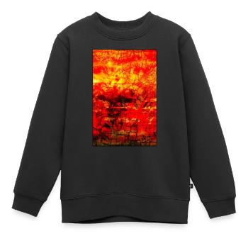 "LaVa" Acryl Paint by Marco Eckenbrecht - Kinder Premium Organic Sweatshirt - Schwarz - Vorne - AI Model Kid Female (0cm)
