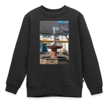 Brunnen auf historischem Marktplatz Goslar - Kinder Premium Organic Sweatshirt - Schwarz - Vorne - AI Model Kid Female (0cm)