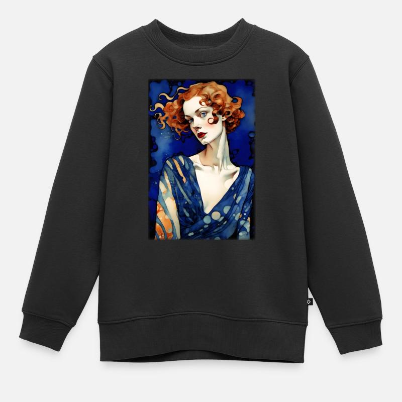 Art Déco 2 - Sweat Premium enfant bio - noir