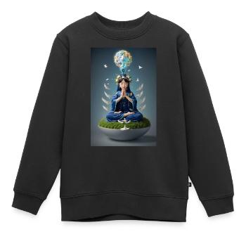 Einklang & Harmonie - Kinder Premium Organic Sweatshirt - Schwarz - Vorne - AI Model Kid Female (0cm)