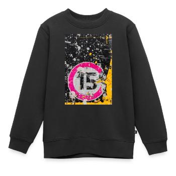 Speed limit - Kids Premium Organic Sweatshirt - black - Front - AI Model Kid Female (0cm)