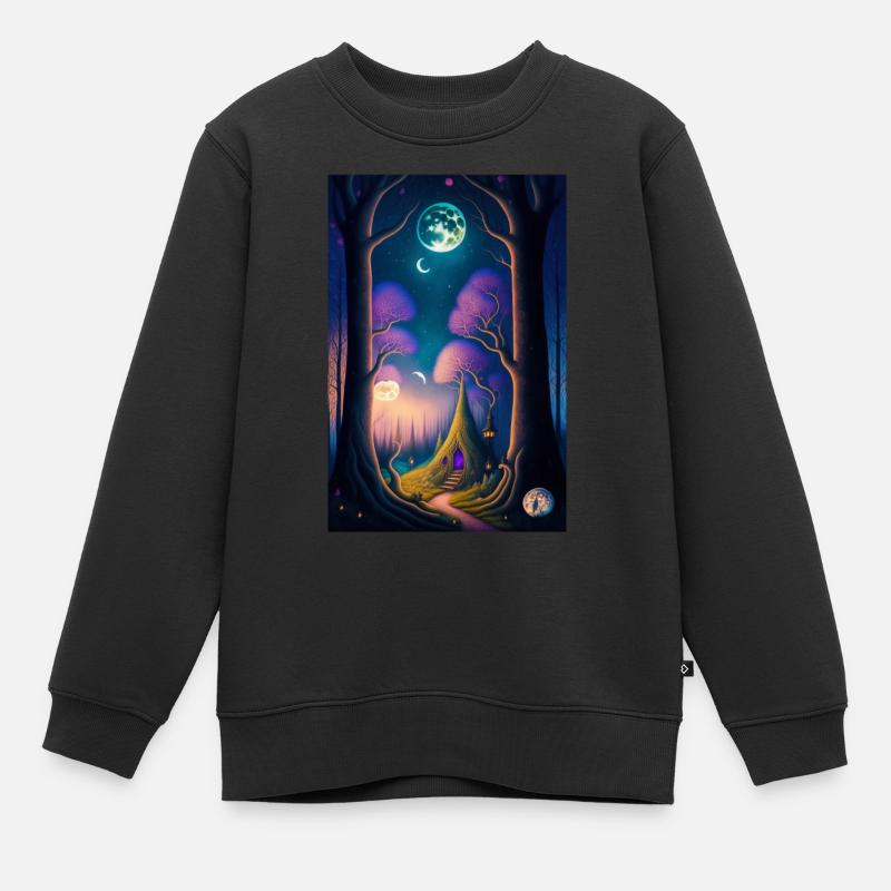 Magisches Paradis - Kinder Premium Organic Sweatshirt - Schwarz