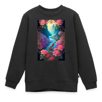 Le Paradis enchanteur (Jones) - Sweat Premium enfant bio - noir - Devant - AI Model Kid Female (0cm)