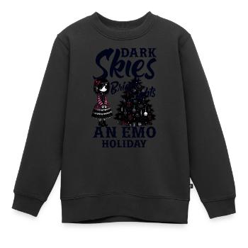 Dark Skies Bright Lights An Emo Holiday Emocore - Kinder Premium Organic Sweatshirt - Schwarz - Vorne - AI Model Kid Female (0cm)