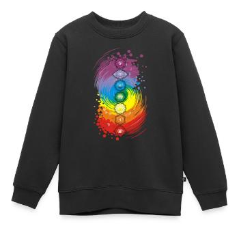 Chakra-Gleichgewicht - Kinder Premium Organic Sweatshirt - Schwarz - Vorne - AI Model Kid Female (0cm)