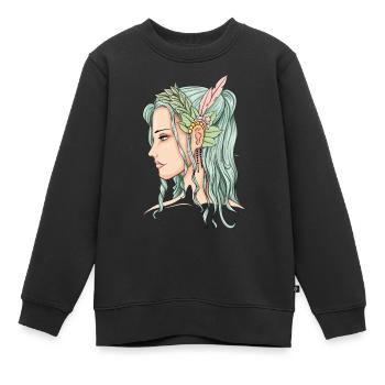 Naturverbundenheit - Kinder Premium Organic Sweatshirt - Schwarz - Vorne - AI Model Kid Female (0cm)