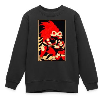 Intertwining mystery battles - Kids Premium Organic Sweatshirt - black - Front - AI Model Kid Female (0cm)
