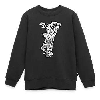 Région Alsace expression - Sweat Premium enfant bio - noir - Devant - AI Model Kid Female (0cm)