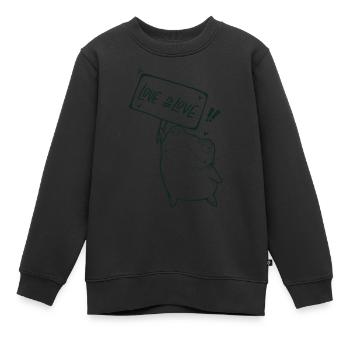 love is love Demo Frosch - Kinder Premium Organic Sweatshirt - Schwarz - Vorne - AI Model Kid Female (0cm)