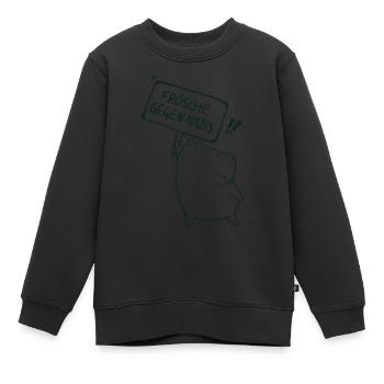 Frösche gegen Nazis - Kinder Premium Organic Sweatshirt - Schwarz - Vorne - AI Model Kid Female (0cm)