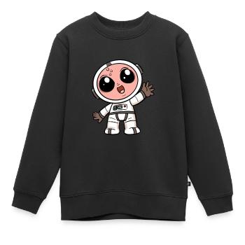 Obi Sol. Kenobi Winke - Kinder Premium Organic Sweatshirt - Schwarz - Vorne - AI Model Kid Female (0cm)