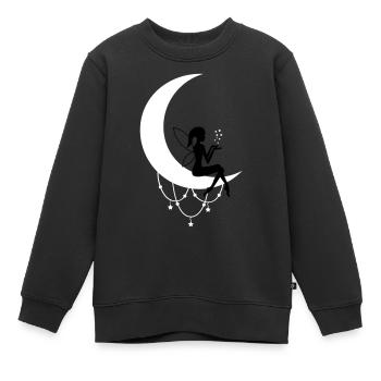 fee elfe halbmond fantasie - Kinder Premium Organic Sweatshirt - Schwarz - Vorne - AI Model Kid Female (0cm)