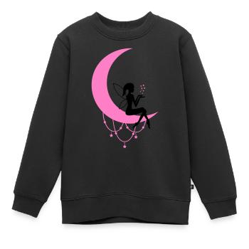 fee elfe halbmond fantasie - Kinder Premium Organic Sweatshirt - Schwarz - Vorne - AI Model Kid Female (0cm)