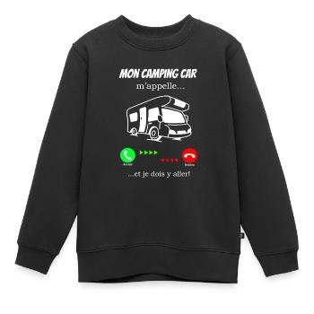 Mein Wohnmobil - Kinder Premium Organic Sweatshirt - Schwarz - Vorne - AI Model Kid Female (0cm)