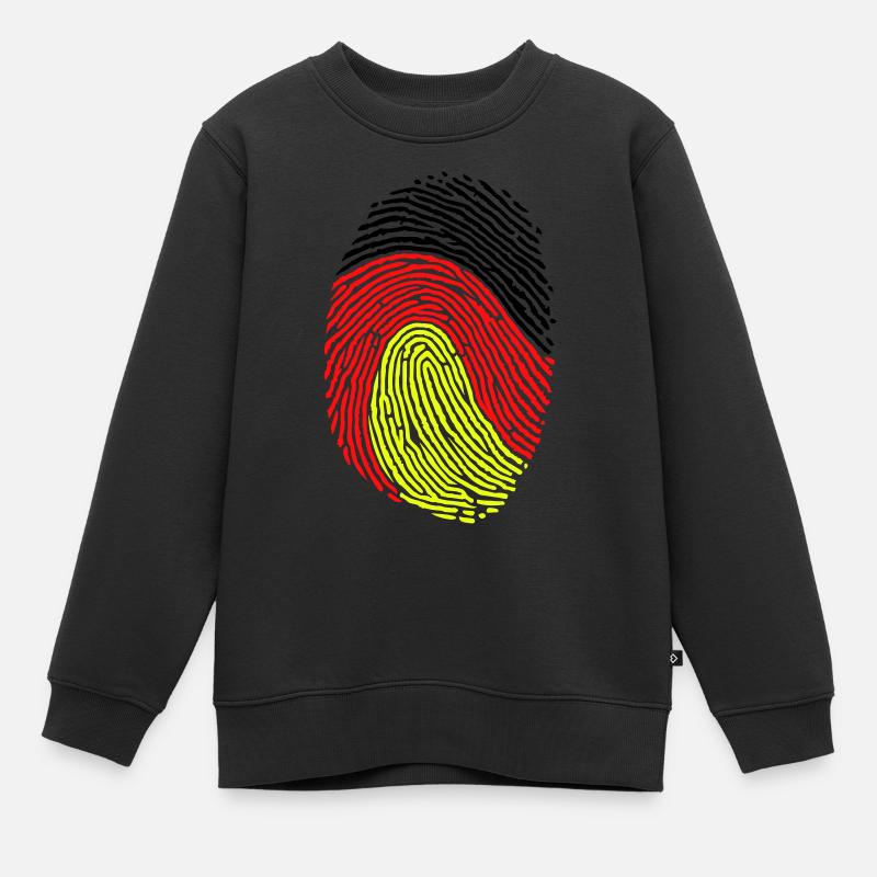 Deutsche ID - Kinder Premium Organic Sweatshirt - Schwarz