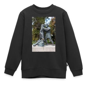 Statue of The mythological wrestling match - Kids Premium Organic Sweatshirt - black - Front - AI Model Kid Female (0cm)