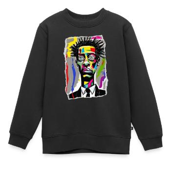 Lebendiges Stadtporträt - Kinder Premium Organic Sweatshirt - Schwarz - Vorne - AI Model Kid Female (0cm)