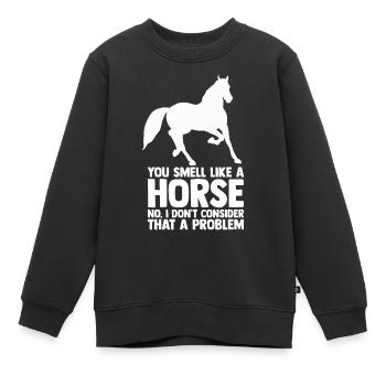 Pferdeliebhaber Reiten Reiten - Kinder Premium Organic Sweatshirt - Schwarz - Vorne - AI Model Kid Female (0cm)