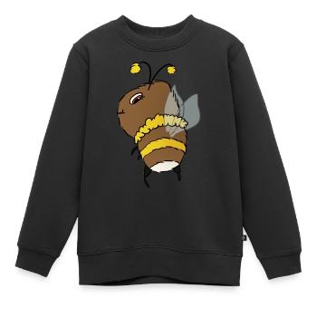 Bourdon - Sweat Premium enfant bio - noir - Devant - AI Model Kid Female (0cm)