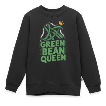 Grüne Bohnen - Kinder Premium Organic Sweatshirt - Schwarz - Vorne - AI Model Kid Female (0cm)